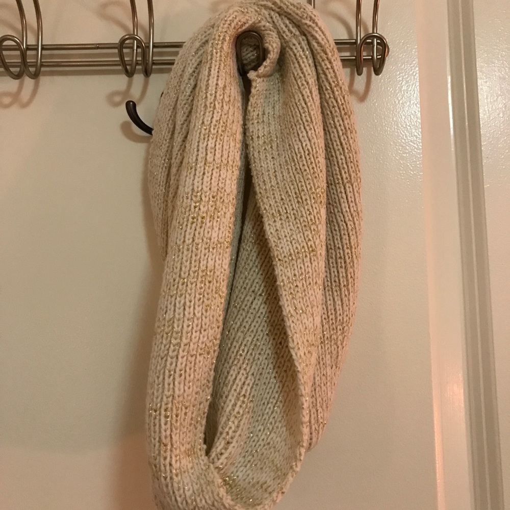 White and Gold Kid’s Infinity Scarf